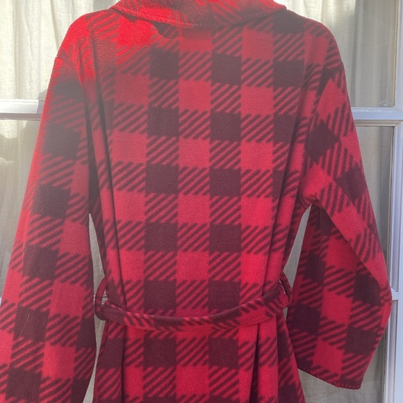 I. APPEL home Robe 👘 red fleece size M-L - Picture 12 of 16